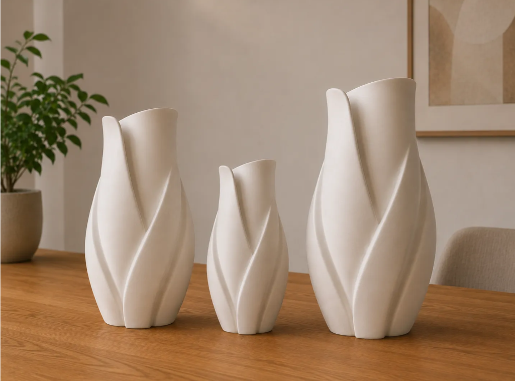 Origami-Style Flower Vases