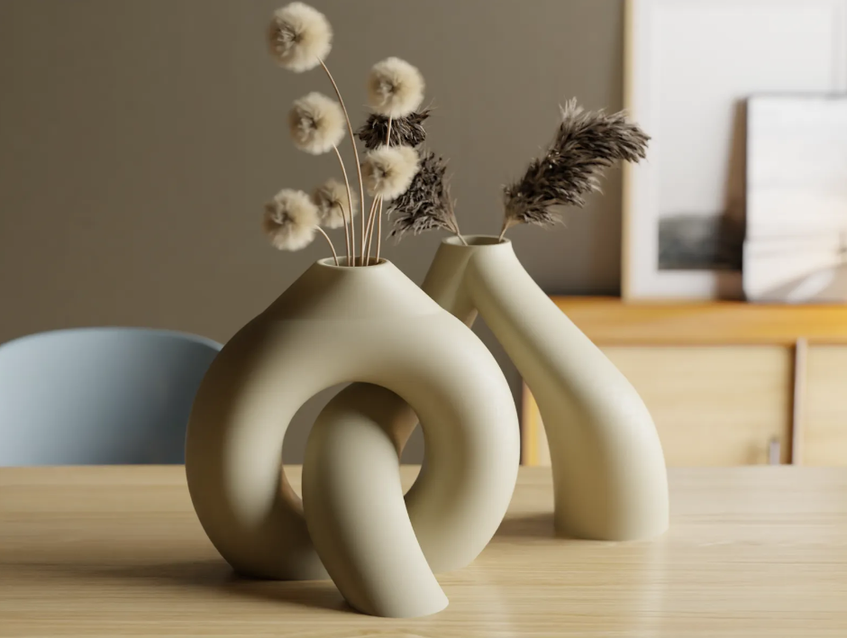 Interlocking Toroidal Vase Set