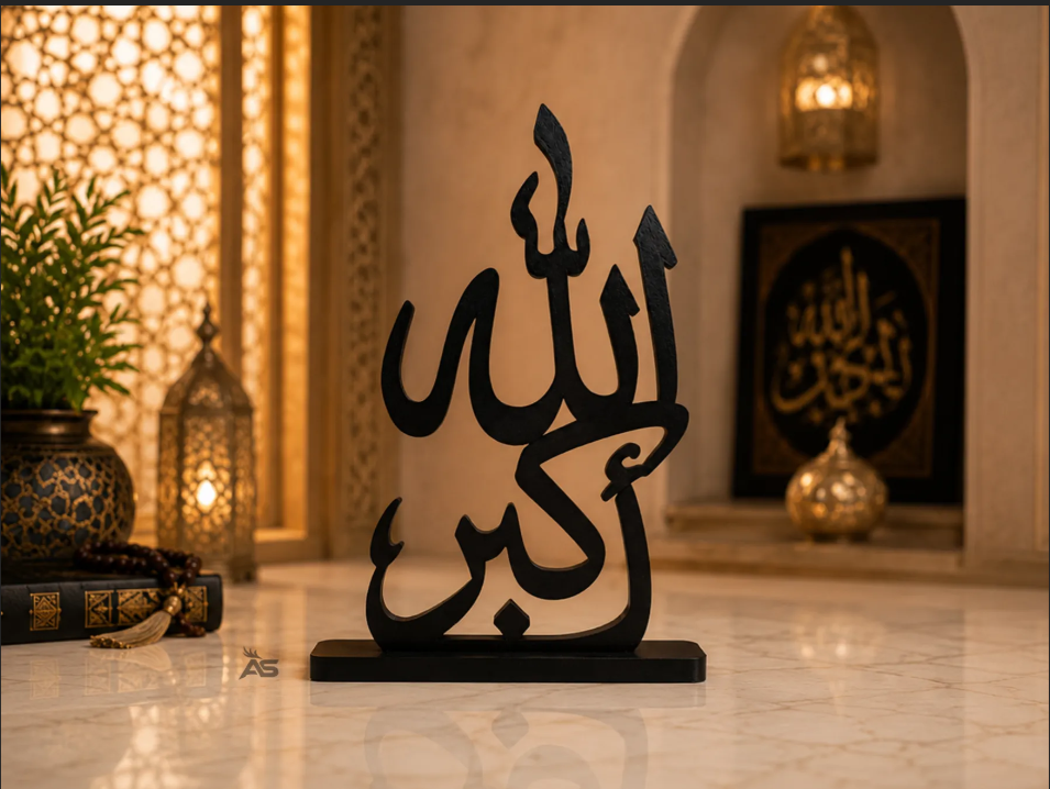 "الله اكبر" Calligraphy Tabletop Decor