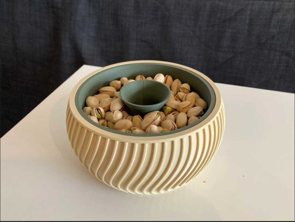 Dual-Layer Nuts Serving Bowl