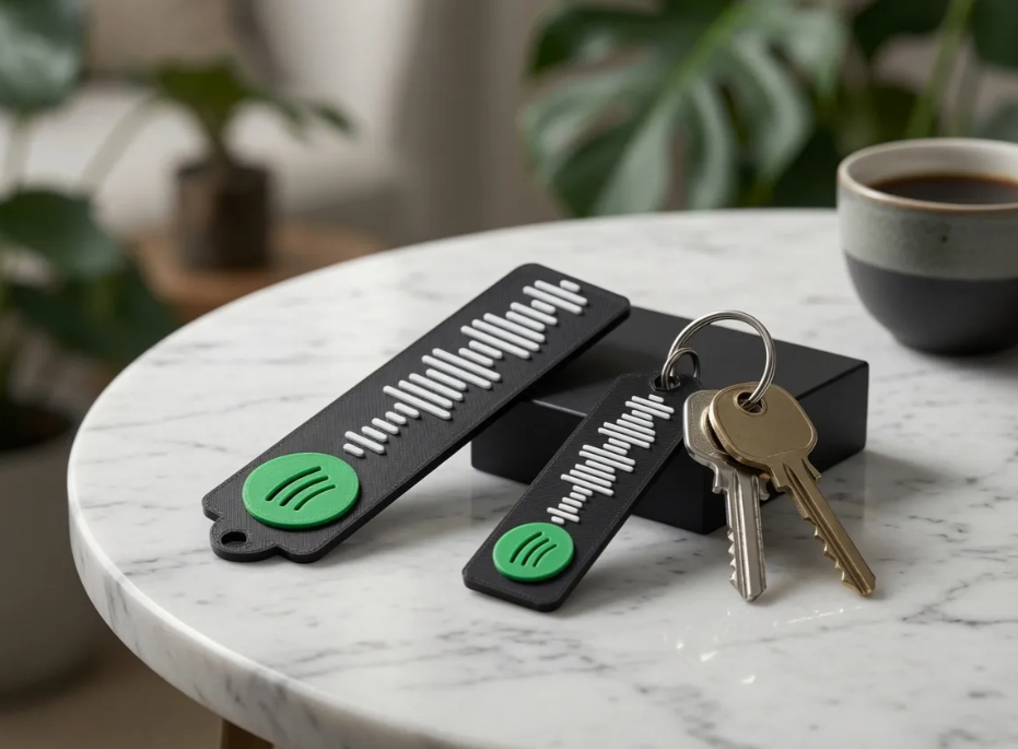 3 Custom Scannable Spotify Song Code Keychain