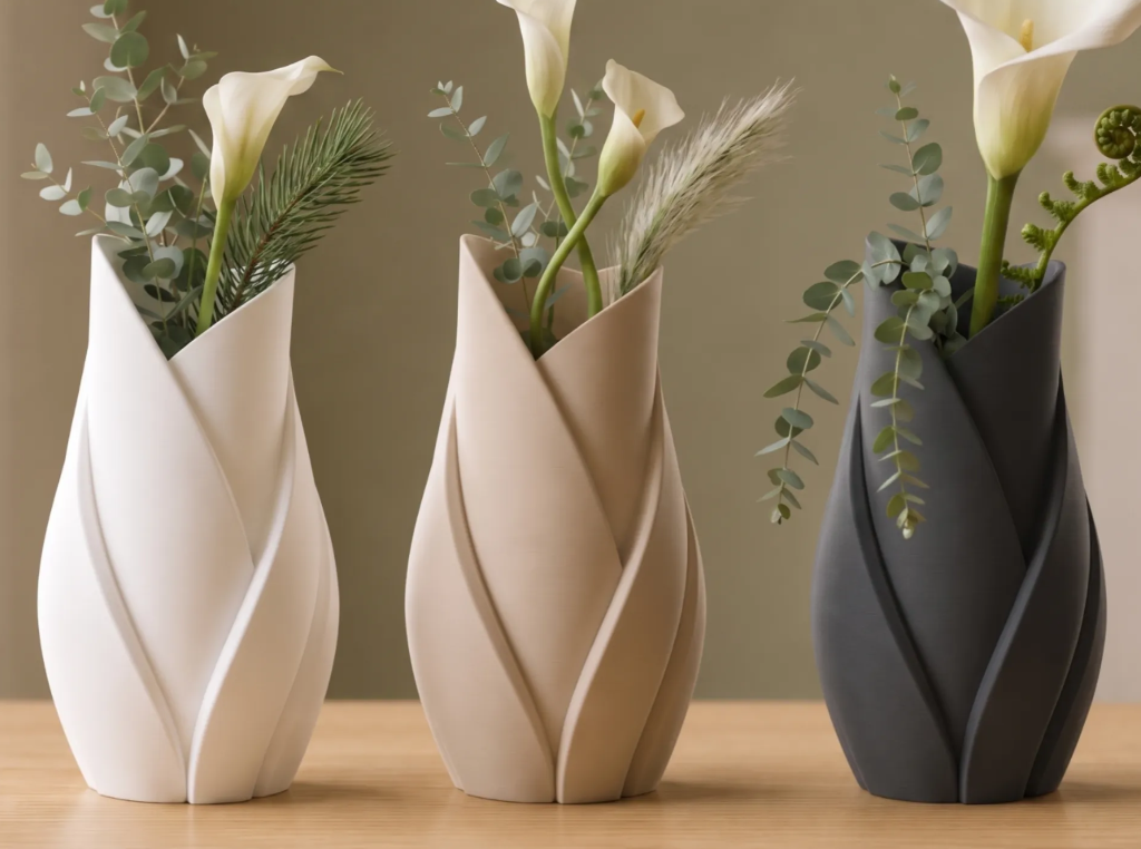 Origami-Style Flower Vases